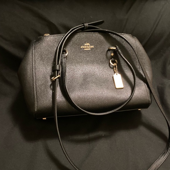 Coach Bags Coach Black Leather Crossbody With Gold Hardware